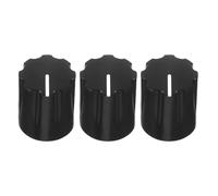 HEALLILY 3pcs Black Aluminum Alloy Potentiometer Knobs for Electric Guitar Volume and Tone Control, 6mm Shaft Guitar Amplifier Audio Control Replacement Knobs, Compatible with Effects