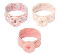 HEALLILY 3pcs Donuts Knotted Headbands Made of Soft Cotton for Newborns, Lovely Design that Won't Leave Marks, for Daily Wear and Family Photos