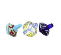 HEALLILY 3pcs Glass Dreidel for Hanukkah Elegant Judaica Collectibles with Decorative Paperweight Design Portable Classic Holiday Ornament for Family Fun and Traditional Jewish Celebration