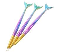 HEALLILY 3pcs Nail Art Pens Set with Design, User-friendly Nylon Wool and Metal Tube Liner Brushes for Drawing Detailed Lines, for Nail Art Projects and Manicure