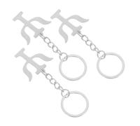 HEALLILY 3pcs Psychology Symbol Keychain Stainless Steel Charms Creative Psychologist Keychain for Teachers Students Car Keyring Keys Holder