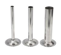 HEALLILY 3pcs Sausage Stuffer Tubes Set Stainless Steel Filling Funnels Meat Grinder Attachment for Kitchen Sausage Making with Tubes Compatible with Ground Beef Pork Turkey