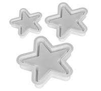 HEALLILY 3pcs Star Shaped Silicone Molds for Candle Making with Five-Pointed Star Design, Reusable and Easy Cleaning, Suitable for Parties and Holidays Crafting