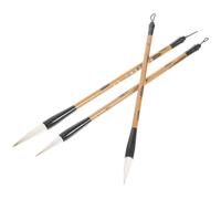 HEALLILY 3pcs Traditional Brush Set Bamboo Multi-function Painting and Writing Brushes Comfortable to Hold for Beginners and Professionals for and Writing Couplets
