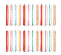 HEALLILY 48pcs Plastic and Rubber Hollow Perm Rods for Hair Styling, Heat Resistant and Easy Styling Hair Curling Tools, Suitable for Salon and Studio Use by Women Professionals