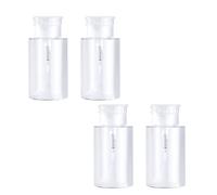 HEALLILY 4pcs 150ml Plastic Pump Bottles Leak-proof Portable Dispensing Bottles Lotion Containers for Business Trip and Outdoor Activity