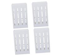 HEALLILY 4Pcs Aquarium Plant Holder with Bottom Holes Hanging Aquatic Planter Pots for Fish Tank Supports Healthy Root Growth and Hydroponic Plants White with Square Hooks