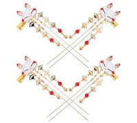 HEALLILY 4pcs Chinese Style Fox Hair Clips, Alloy Material with Delicate Tassel Design, Retro and Vintage Hair Accessories Suitable for Daily Dress and Family Gatherings
