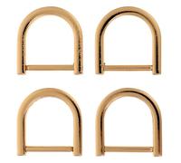 HEALLILY 4Pcs D Rings Heavy Duty Gold：Multi- Zinc Alloy D Ring Adjustable Semi- Circular D Ring for DIY Bags Shoulder Strap Hardware Accessories (Gold) D Rings