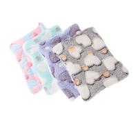 HEALLILY 4pcs Hamster Cushion Rabbit Nest Hamster Warm Mattress Set with Coral Fleece and Berber Fleece Material, Adorable Chic Style, Practical Use for Small Pets in Home Decoration Room