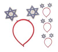 HEALLILY 4pcs Hanukkah Headbands with Star of Passover Design Festive Photo Props for Holiday Celebrations and Parties for Stylish