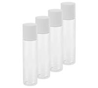 HEALLILY 4pcs Leakproof Refillable Travel Bottles for Toiletries with Easy-dispense Lotion Pump Portable Skincare Containers for Travel Camping Gym Business Trips