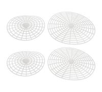 HEALLILY 4pcs Pickle Jar Fermentation Press Set with 22cm and 17cm Plastic Mesh Plates, Vegetable Pickling Supplies for Wide Mouth Canning Jars, Food Fermenting Presser Tool for Kitchen