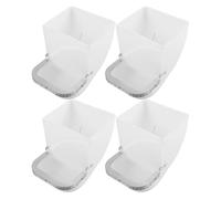 HEALLILY 4pcs Plastic Rabbit Food Feeder Wide Shallow Trough and Smooth Dispensing Outlet for Easy Cleaning, Suitable for Rabbit Cage and Daily Feeding Routines