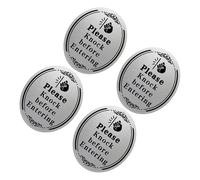 HEALLILY 4pcs Please Knock Before Entering Door Sticker Adhesive Signs for Bedrooms Offices Front Doors Install Strong Adhesion Prevent Interruptions Versatile Use Clean Surfaces