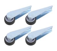 HEALLILY 4pcs Profile Sliding Door Roller Wheel with Metal Core and Rubber Surface, Side Mount Directional Caster Wheel for Minimalist Wooden Doors and Concealed Island Installations,