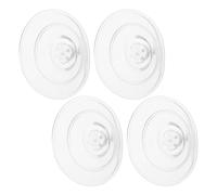 HEALLILY 4pcs PVC Suction Cup Hooks with M8 Metal Screws and Flange Nuts, Strong Adhesive Suction Pads for Glass, Tiles, and Wall Mounting, Home Storage Organizer