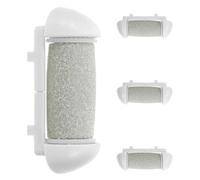 HEALLILY 4pcs Replacement Feet for Electric Foot Callus Remover, Plastic Pedicure Tool Rollers for Dead Skin Removal, Resistant to Corrosion and Wear, for Home and Beauty Salons