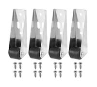 HEALLILY 4pcs Sliding Closet Door Roller Kit with 4-Holes, Iron and Plastic Material, Quiet Operation and Space Saving Design for Bookcase and Cabinet Furniture Accessories