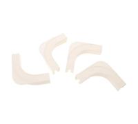 HEALLILY 4pcs White Abs Curtain Track Corner Connectors 90° Precision Bending for Smooth Rail Turns and Quick Easy Fitting, Suitable for Home and Shared Spaces