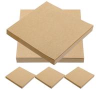 HEALLILY 5 Books Self-adhesive Memo Stickers Notepads with Strong Adhesive and No Trace Paper for Home Use and To-do Lists, Portable Brown Sticky Tabs with Simple Design