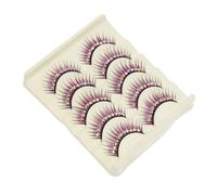 HEALLILY 5 Pairs Thick Dramatic False Eyelashes with Diamond Accent for Stage Performance and Party Wear Comfortable Reusable Makeup Lashes for Cosplay and Night