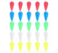 HEALLILY 50 Pcs 1.75-inch Water Drop Rubber Arrow Vanes Archery Supplies Random Color Fletchings for Hunting and Target Shooting