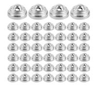 HEALLILY 500pcs Upholstery Cover Button Backs in Silver Aluminium Alloy Round Dome Shape, for DIY Sofa, Couch, and Cushion Projects, Offering Enhanced Aesthetics and Sturdy Resistance