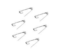 HEALLILY 50pcs Brooch Alloy Silver Three Holes Clasp Back Pins Safety Pins Bar Pins Brooch Pin for Craft Jewelry DIY Making Silver