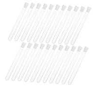 HEALLILY 50pcs Clear Plastic Test Tubes with Caps Small Transparent Storage Vials for Jewelry Candy Beads Liquid Compact Reusable Containers for Travel and Daily Use