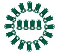 HEALLILY 50pcs Green Plastic Aluminium Greenhouse Hook Clips for Hanging Baskets and Small Plants, Sturdy Pp Material Plant Hangers Suitable for Greenhouse Wire and Shading Nets