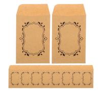 HEALLILY 50pcs Self-Adhesive Kraft Paper Coin Envelopes in Khaki for Money and Seed Storage, Versatile Small Envelopes for Budgeting and Organising Coins Or Small Items