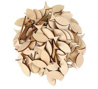 HEALLILY 50pcs Unfinished Fish Shape Wood Cutouts Solid Basswood Craft Slices 40x19mm DIY Painting Decoration for Home, School, and Art Projects