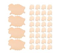 HEALLILY 50pcs Unfinished Wooden Sheep Decor Wood Blank Ornaments for DIY Creativity and Easy Display, Natural Khaki Wood Craft Blanks for Holiday and Home Decor