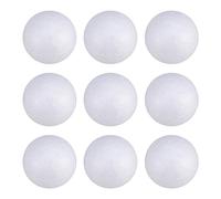 HEALLILY 50Pcs White Foam Craft Balls, 6cm Solid Round Polystyrene Balls for DIY Modeling Art Projects, Christmas Decoration