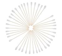 HEALLILY 50pcs Wooden Buds Large Oversized Single Tipped Extra Large Cotton Tips for Dental Cleaning and Facial Care