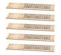 HEALLILY 5pcs Chinese Style Miniature Wooden Screen Panel Dollhouse Room Divider Mini Furniture Ornament for Micro Landscape and Living Room Decor