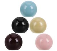HEALLILY 5pcs Perfume Pump Topper Cologne Nozzle Cap Replacement Set, Small Colored round Spray Bottle Lids with Electroplated Ball Design, Portable Fragrance Sprayer Covers for Travel