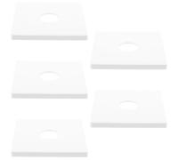 HEALLILY 5pcs Square Shower Arm Flange Cover Plates Od Wall Split Pipe Escutcheon for Plumbing Concealment Easy Installation White Fits Pipes for Bathroom and Kitchen Remodeling
