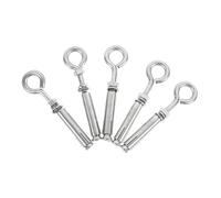 HEALLILY 5pcs Stainless Steel Heavy Duty Manhole Cover Expansion Bolts with Closed Ring Design for Secure Lifting and Strong Bearing Capacity and Easy to Install Expansion Screws for