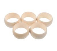 HEALLILY 5pcs Unfinished Wooden Bangles for Women, Large Round Wood Bracelets Creative DIY Potential, Beige Wide Blank Wood Bangles for DIY Jewelry Making and Coloring Projects