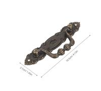 HEALLILY 5pcs Vintage Antique Drop Pulls Retro Cabinet Handles with Screws Alloy Drawer Bail Swing Pulls for Kitchen Cupboard Wardrobe Furniture Hardware European Classic Design