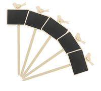 HEALLILY 5pcs Wooden Plant Labels for Plant Pots and Soil, Easy to Write and Install Mini Chalkboard Signs for Garden, Flower Labels Suitable for Outdoor and Indoor Use