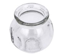 HEALLILY 6 Pcs Glass Cupping Therapy Set Thick Glass Fire Cupping Jar with Finger Grips Fire Chinese Massage Supplies 4.8X4.8X4.8CM