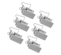 HEALLILY 6pcs Carpet Gripper Clips Rug Hangers Stainless Steel Heavy Duty Silver Fabric Clips Elegant Modern Design for Living Space Organizing Fabrics