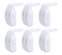 HEALLILY 6pcs Safety Cabinet Locks, Proof Drawer Locks with No Drill Installation, Plastic Material, Fits Different Door Thicknesses, for Drawers and Cupboards in Playrooms or Rented