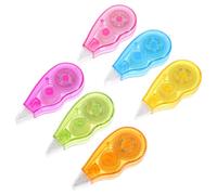 HEALLILY 6pcs White Correction Tape Set 1/5 X 158 Inch Plastic Writing Tape for Office and School Instant Drying