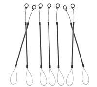 HEALLILY 7pcs Retractable Anti-lose Stylus Tether Cord with Silicone Rings, Lightweight Elastic Pen Leash Fits 8.5-13mm Stylus for Office and Meeting Use, Convenient Portability Plastic
