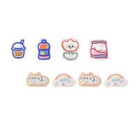 HEALLILY 8pcs Acrylic Clips for Paper and Documents, Extra Strong Hold, Easily Removed, Assorted Colour Small Clips for Office and School Use