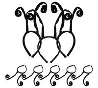 HEALLILY 8pcs Black Antenna Headband Hair Accessories with Break Resistance and Comfortable Cloth Material for Halloween Party Gathering Unique Hair Decoration